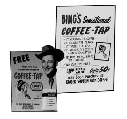 Bing Crosby Coffee Tap