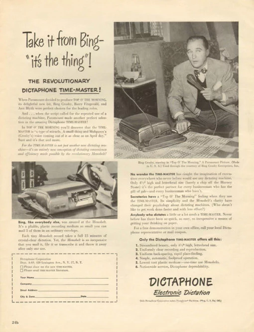 Bing Crosby Dictaphone