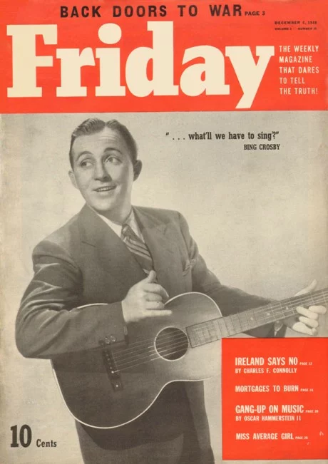 Bing Crosby Friday Magazine Cover